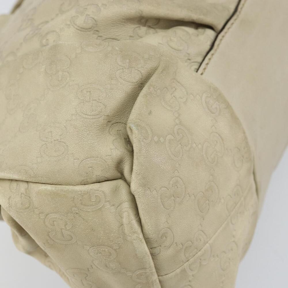 GUCCI GG Canvas Guccissima Histeria Bag Leather Ivory Gold 197020 Auth 159286 - Picture 16 of 16